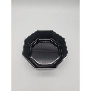 Arcoroc France Black Amethyst Glass 5.5" Octagon Octime Salad Bowl Vintage